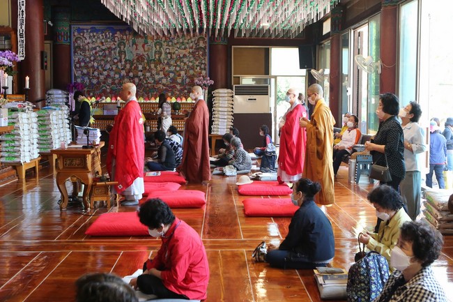 The Vesak great ceremony at Duoc Su Temple, Incheon City, South Korea